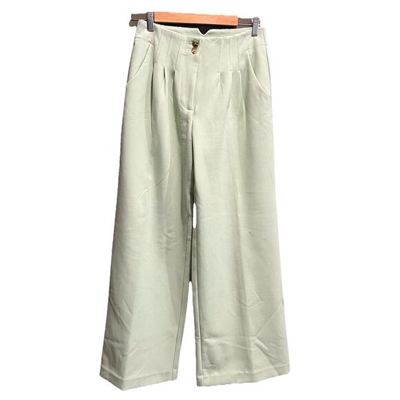 Maeve by Anthropologie Light Green Wide Leg Women's Dress Pants Size 4 - Picture 1 of 5